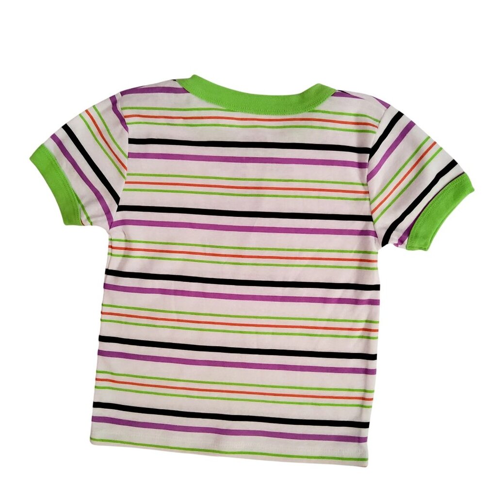 Pokémon Kids Halloween Striped T-Shirt M(8) Crew neck design Cotton/Polyester - Picture 2 of 6